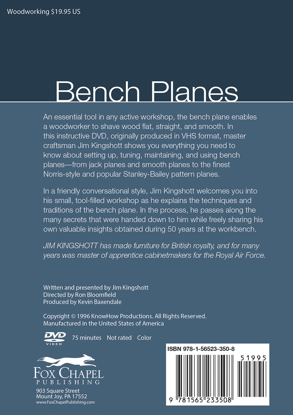 Bench Planes - DVD - Fox Chapel Publishing Co.