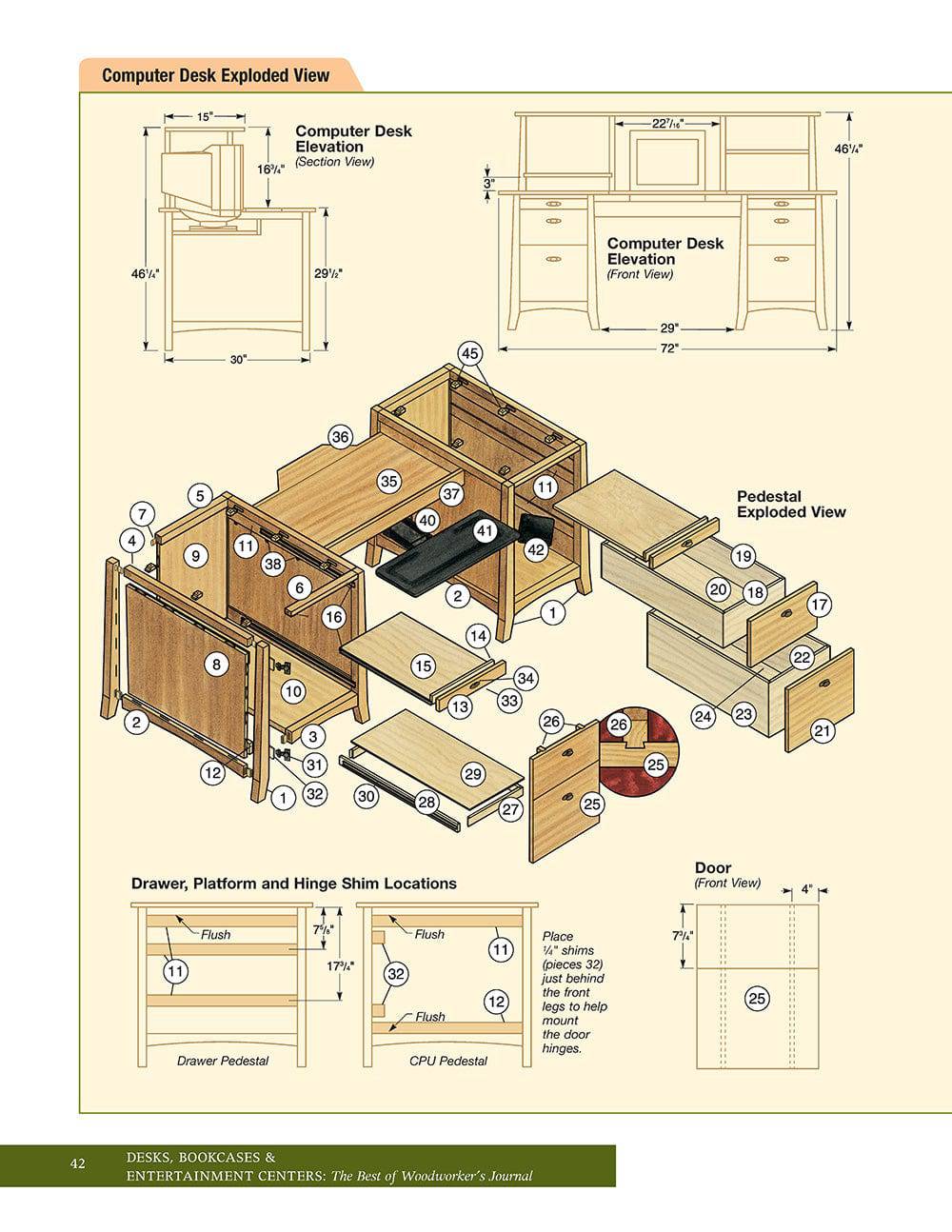 Desks, Bookcases, and Entertainment Centers (Best of WWJ) - Fox Chapel Publishing Co.
