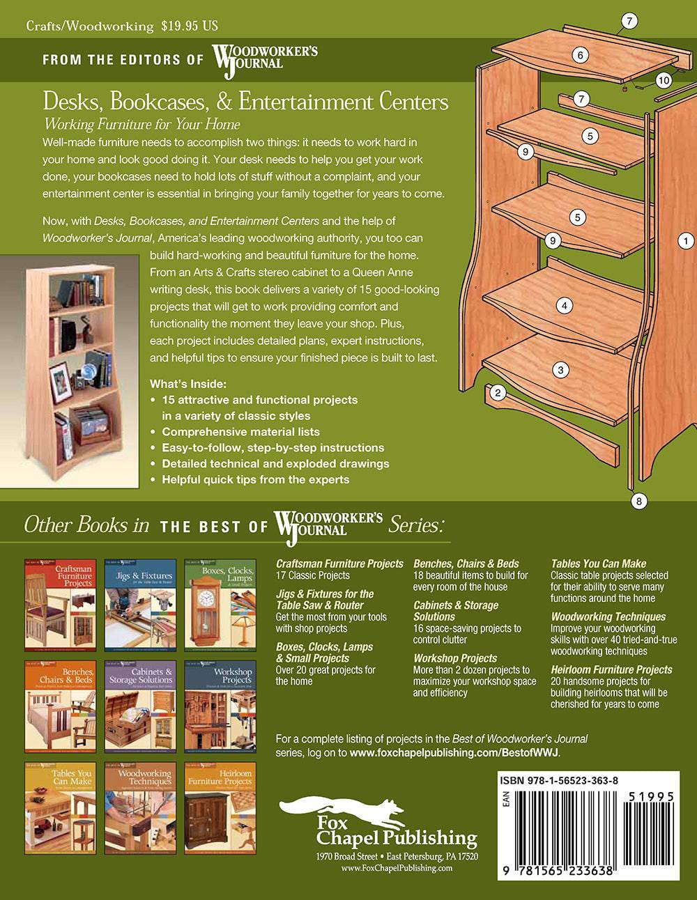 Desks, Bookcases, and Entertainment Centers (Best of WWJ) - Fox Chapel Publishing Co.