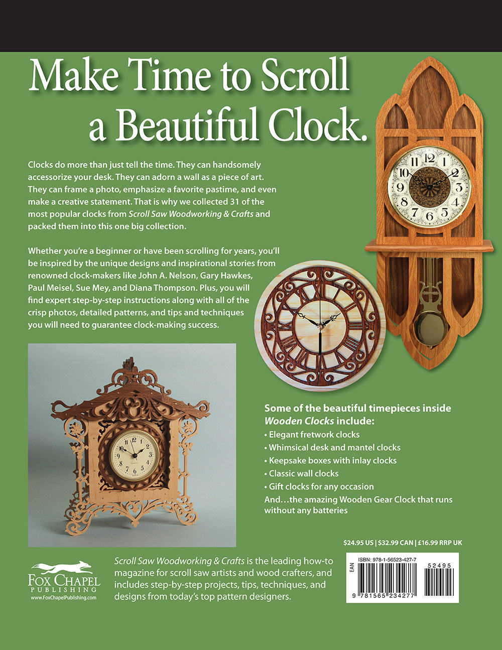 Wooden Clocks - Fox Chapel Publishing Co.