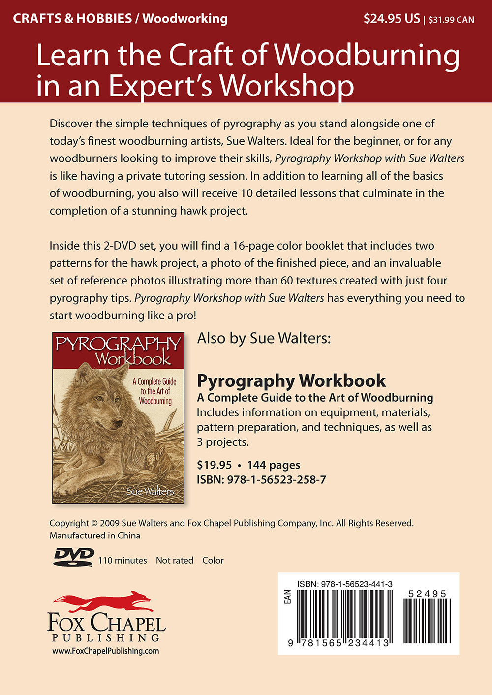 Pyrography Workshop with Sue Walters DVD - Fox Chapel Publishing Co.