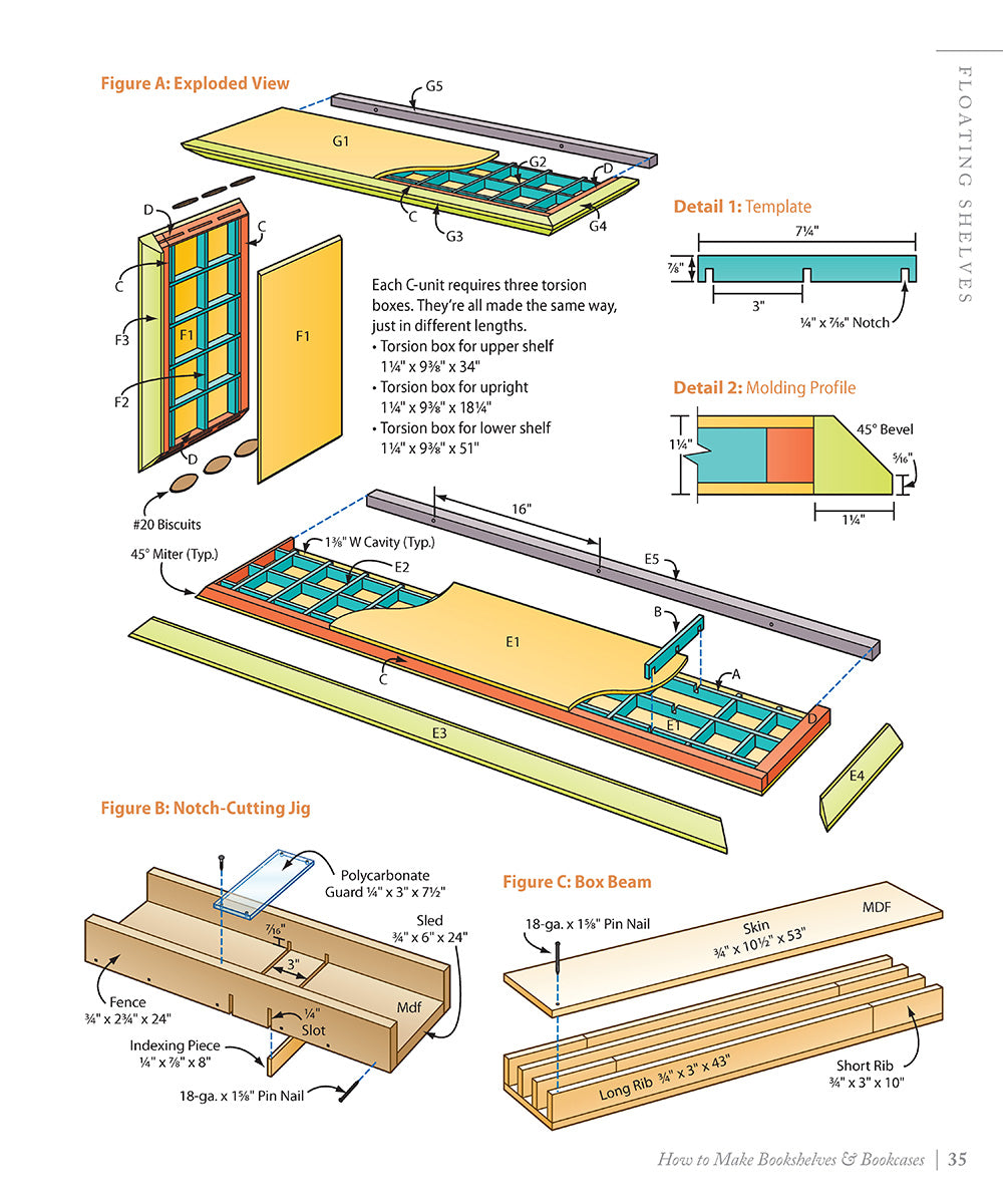 How to Make Bookshelves & Bookcases (Best of AW) - Fox Chapel Publishing Co.