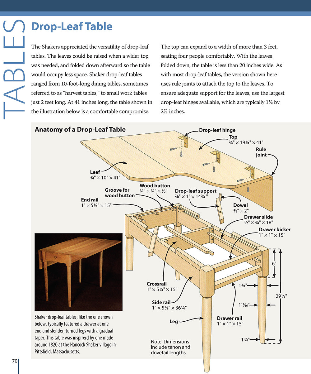 Shaker Furniture (Built to Last) - Fox Chapel Publishing Co.