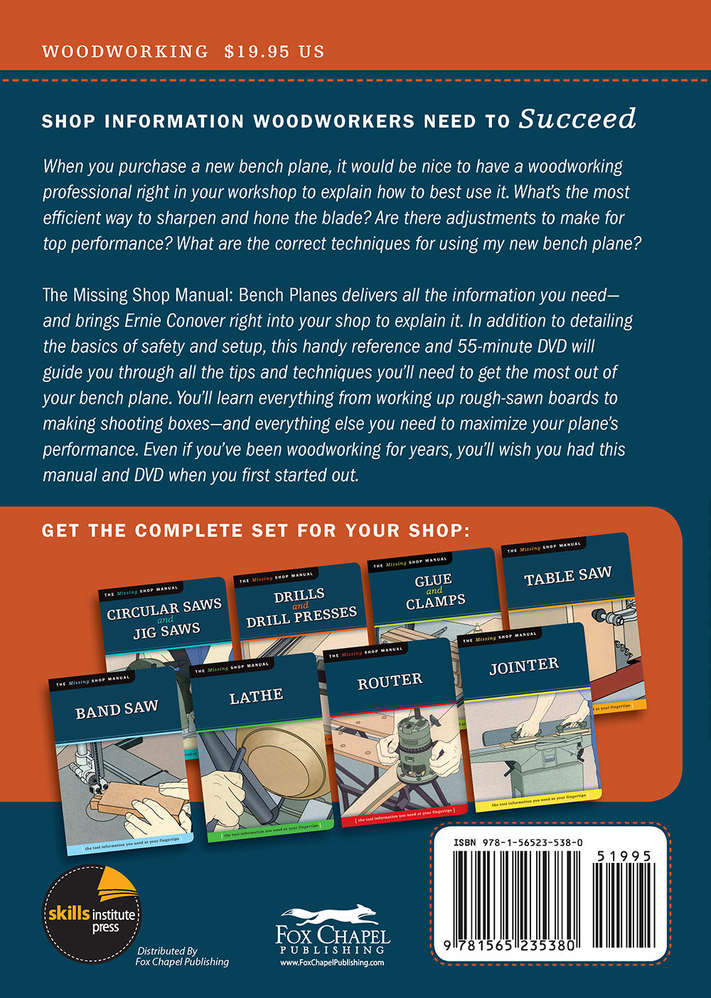 Bench Planes (Missing Shop Manual) with DVD - Fox Chapel Publishing Co.
