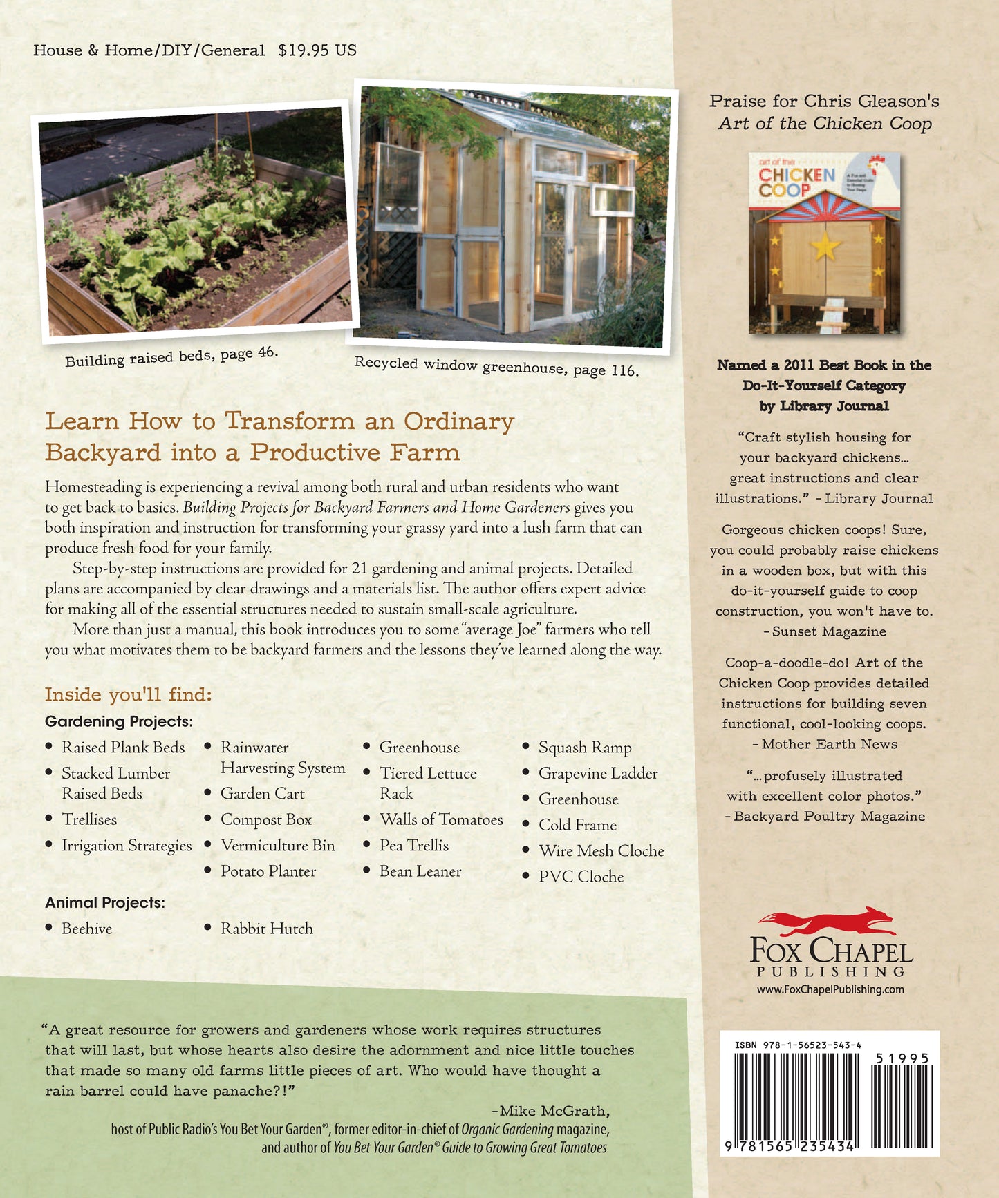 Building Projects for Backyard Farmers and Home Gardeners - Fox Chapel Publishing Co.