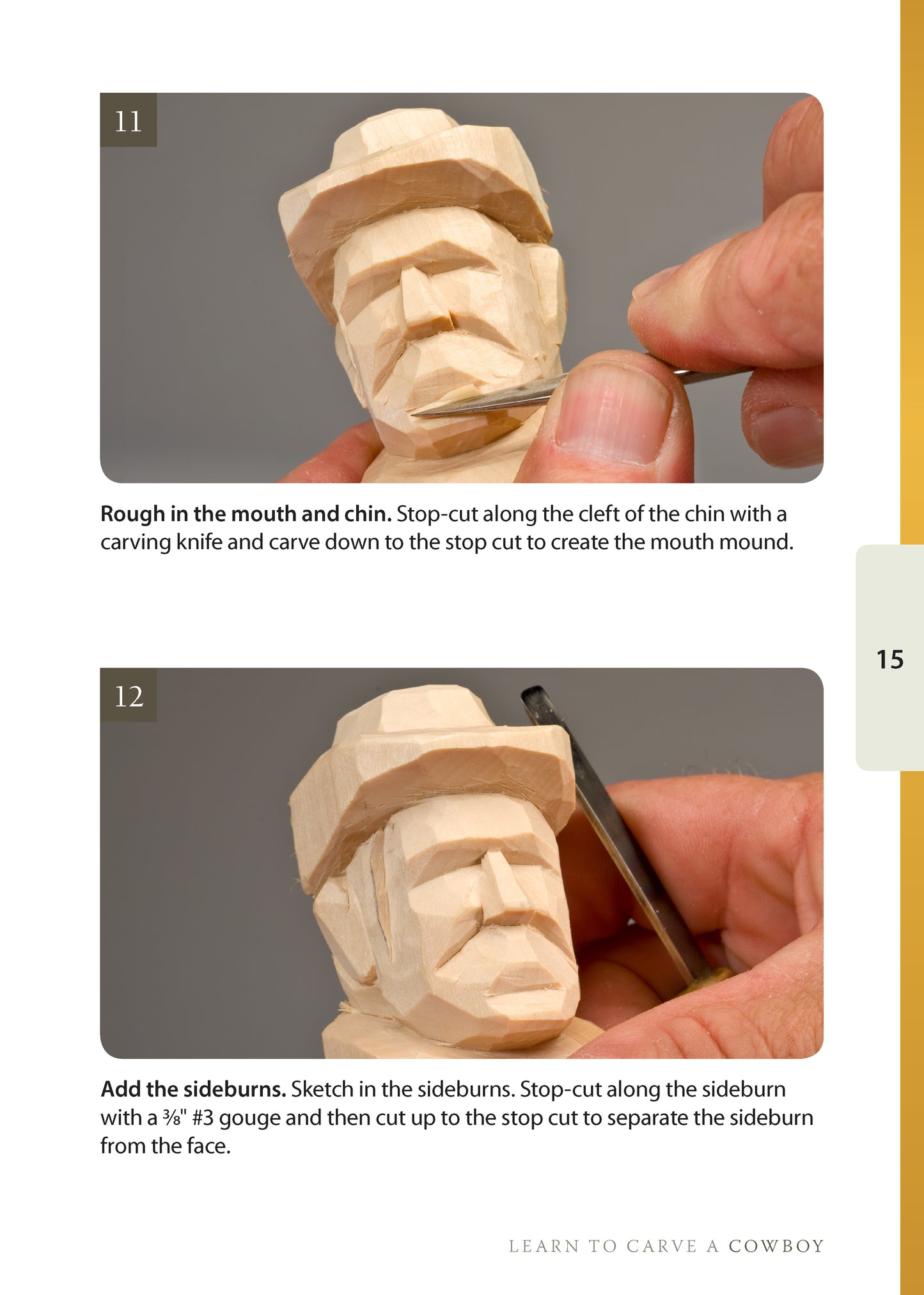 Cowboy Study Stick Kit (Learn to Carve Faces with Harold Enlow)