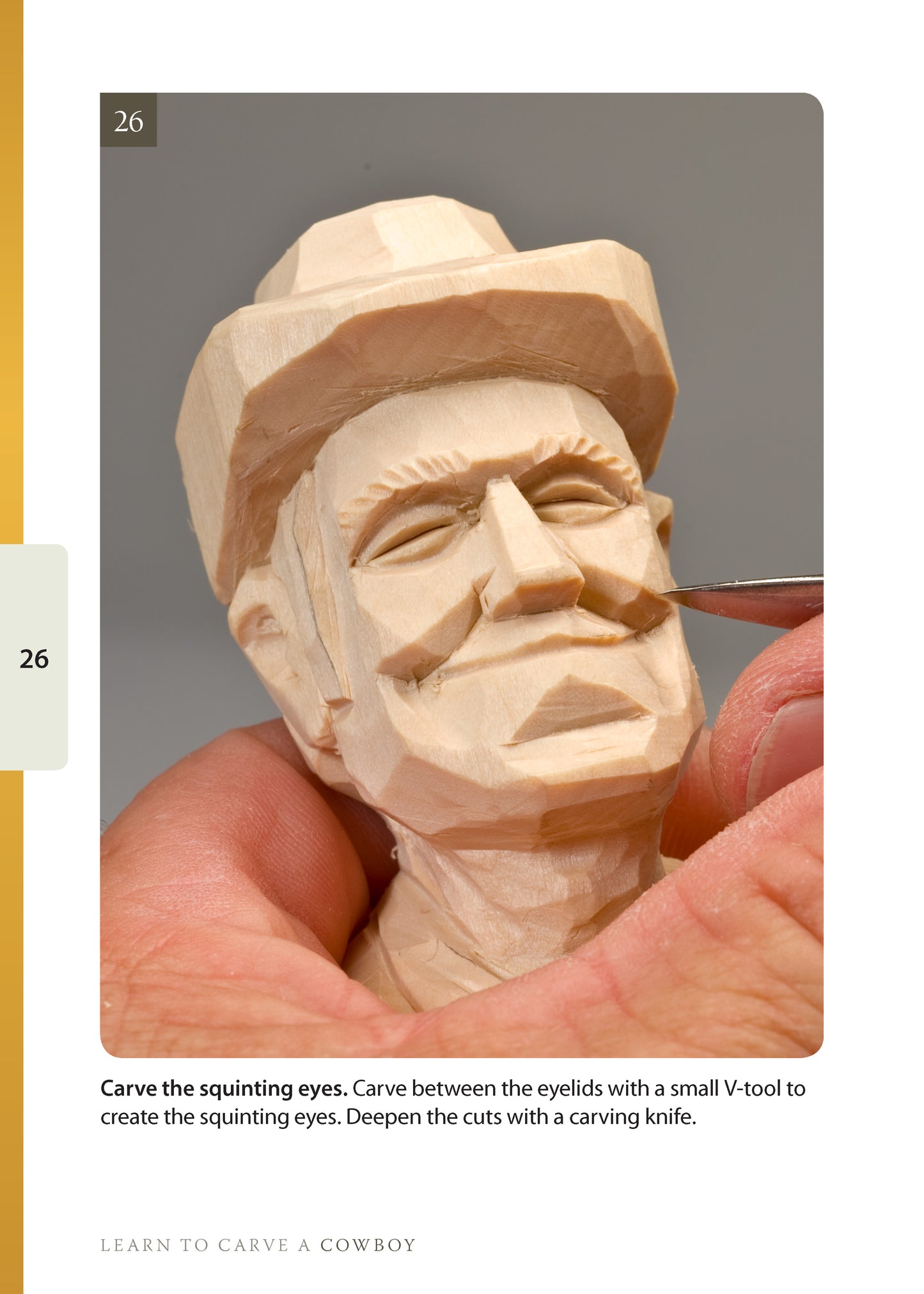 Cowboy Study Stick Kit (Learn to Carve Faces with Harold Enlow)