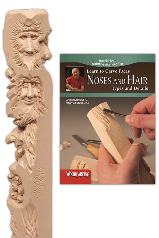 Noses and Hair Study Stick Kit (Learn to Carve Faces with Harold Enlow)