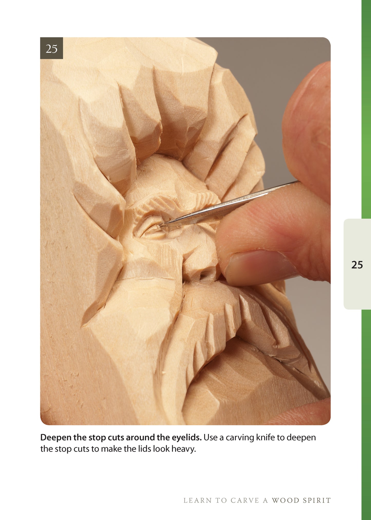 Wood Spirit Study Stick Kit (Learn to Carve Faces with Harold Enlow)