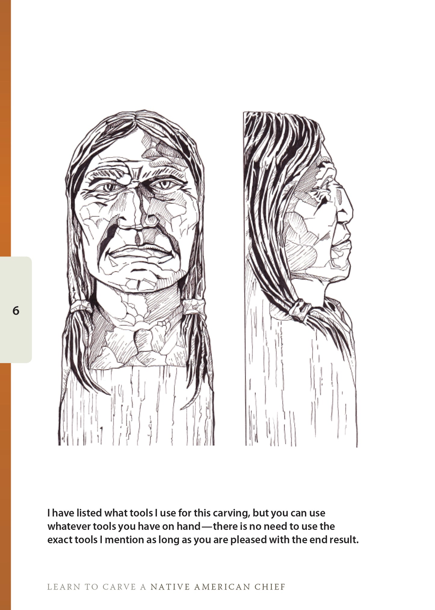Learn to Carve a Native American Chief (Booklet) - Fox Chapel Publishing Co.