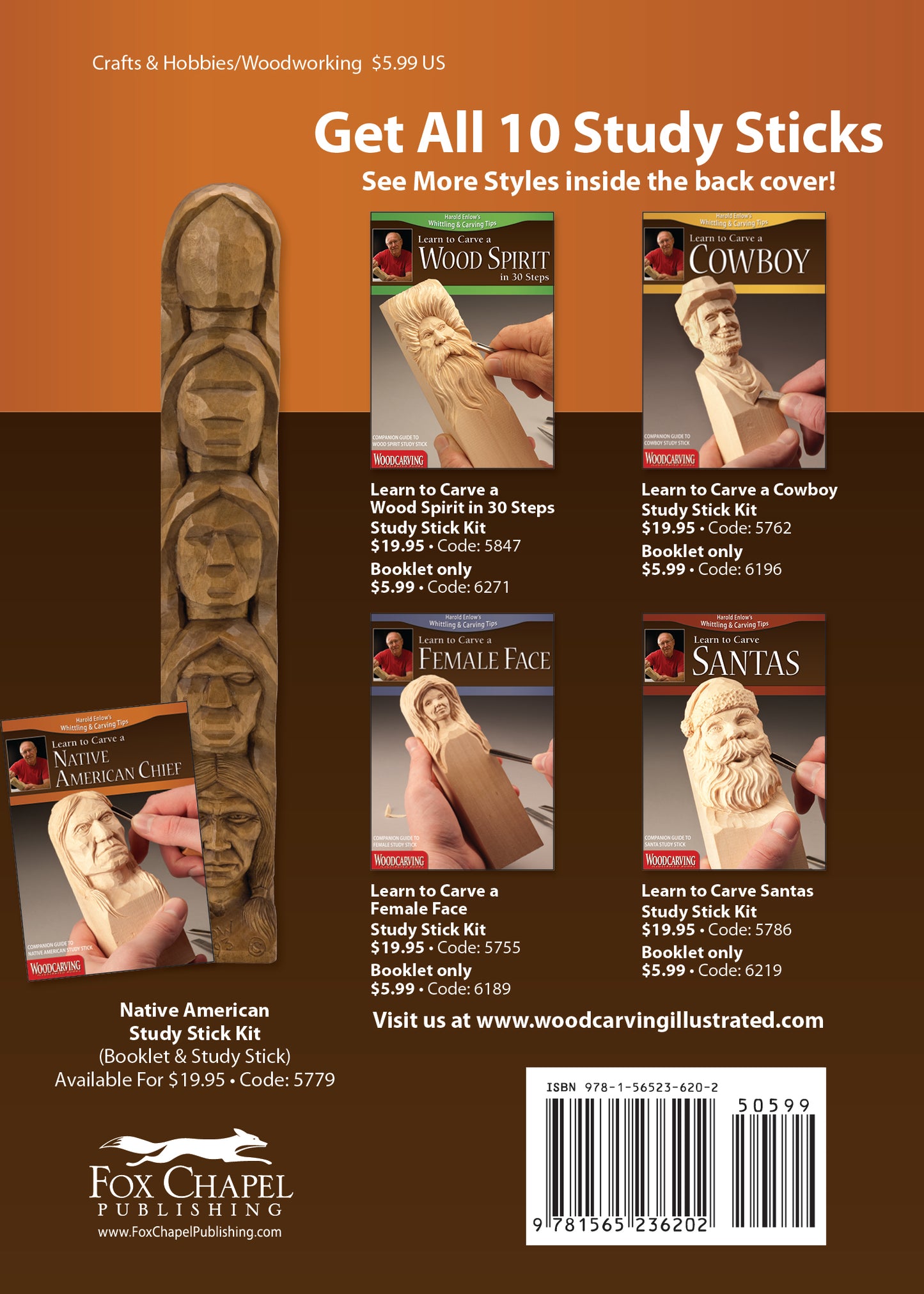 Learn to Carve a Native American Chief (Booklet) - Fox Chapel Publishing Co.
