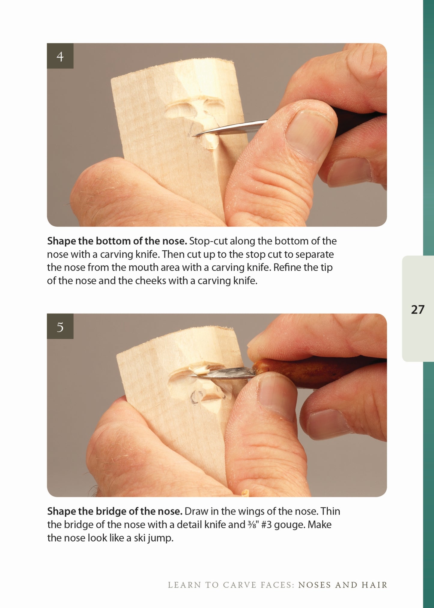 Learn to Carve Faces: Noses and Hair (Booklet) - Fox Chapel Publishing Co.