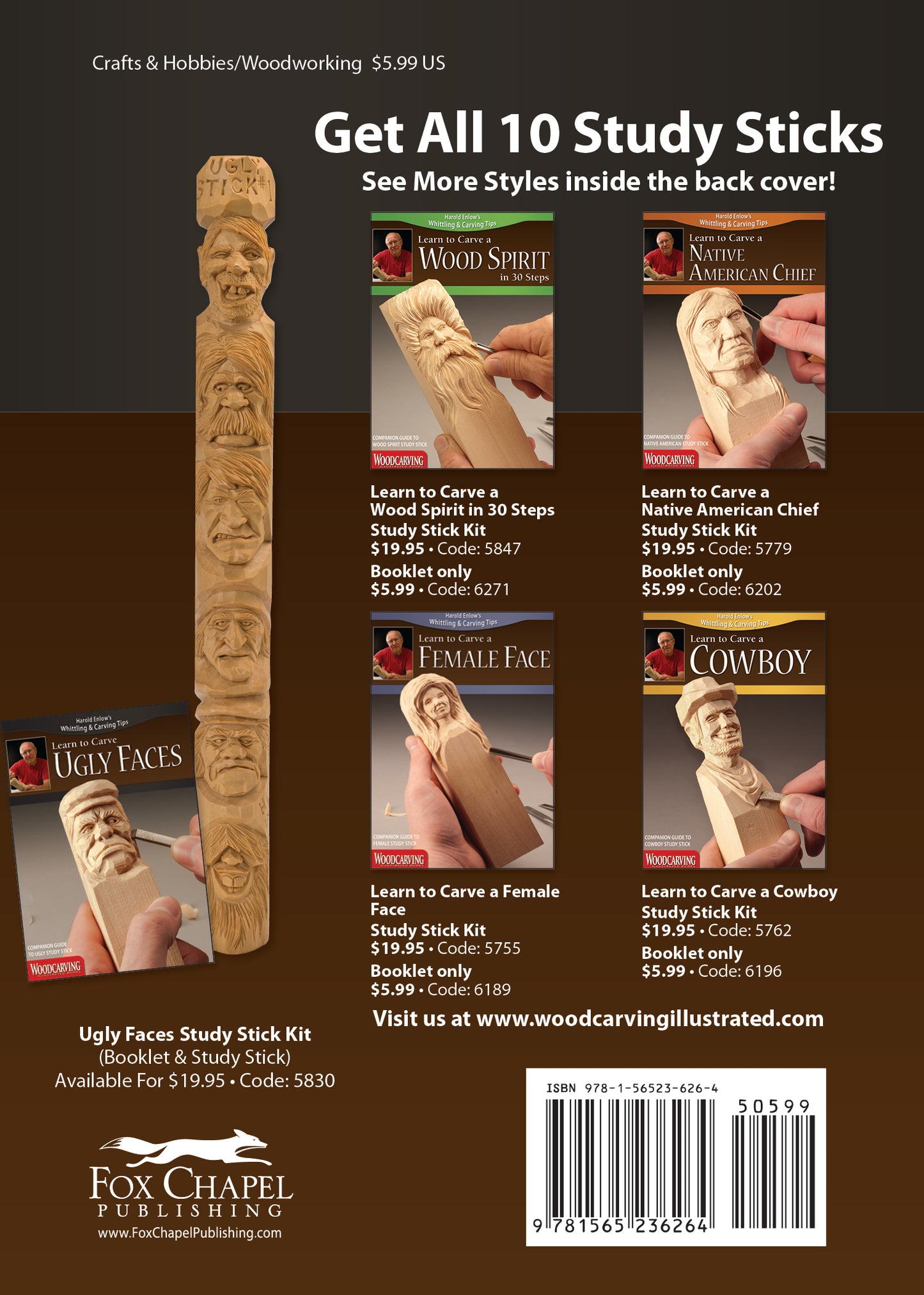 Learn to Carve Ugly Faces (Booklet) - Fox Chapel Publishing Co.