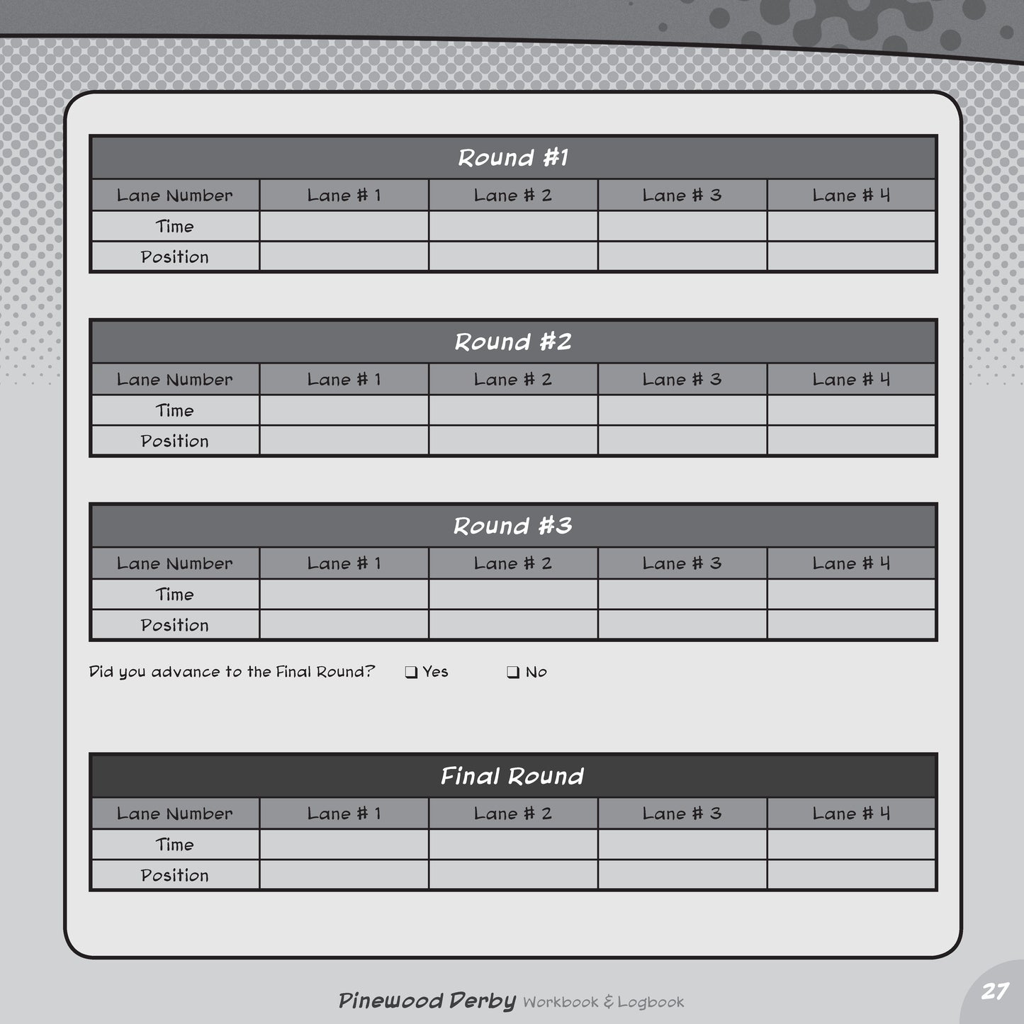 Pinewood Derby Workbook & Logbook - Fox Chapel Publishing Co.