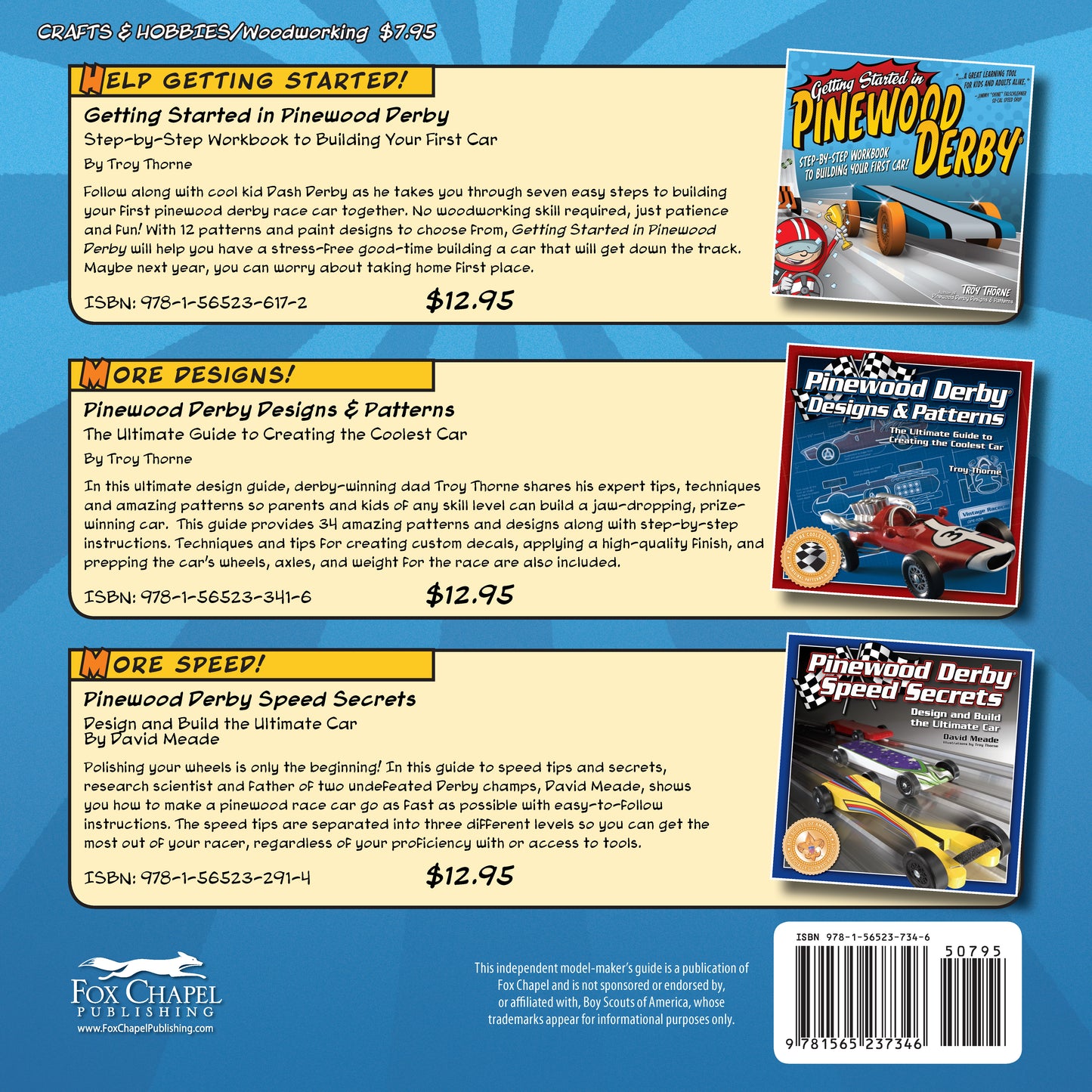 Pinewood Derby Workbook & Logbook - Fox Chapel Publishing Co.