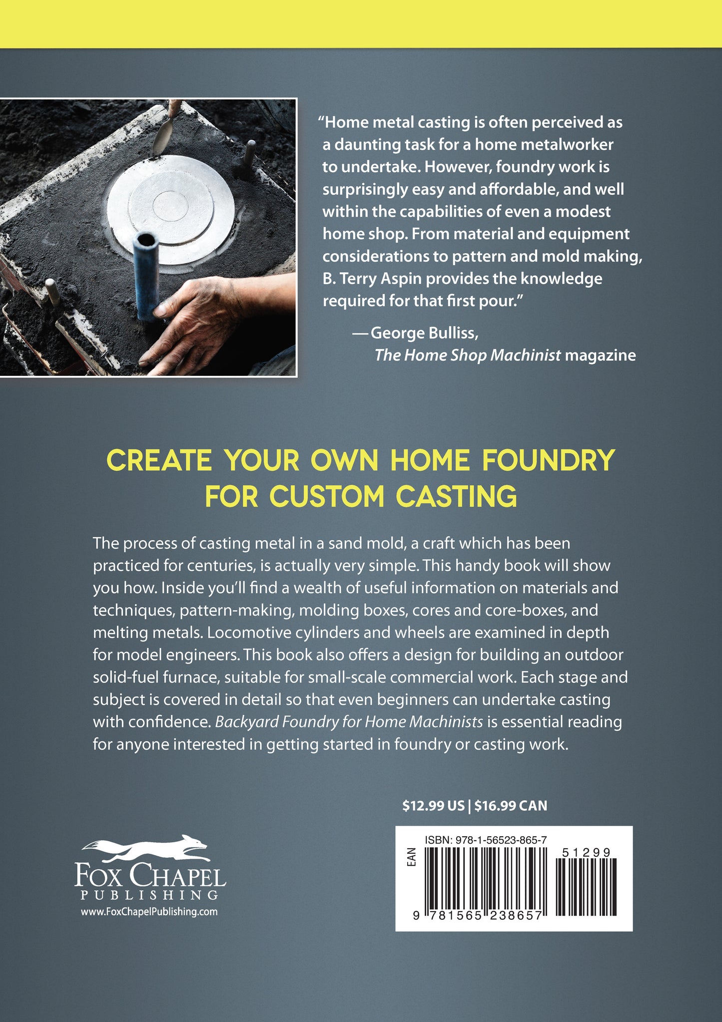 Backyard Foundry for Home Machinists - Fox Chapel Publishing Co.