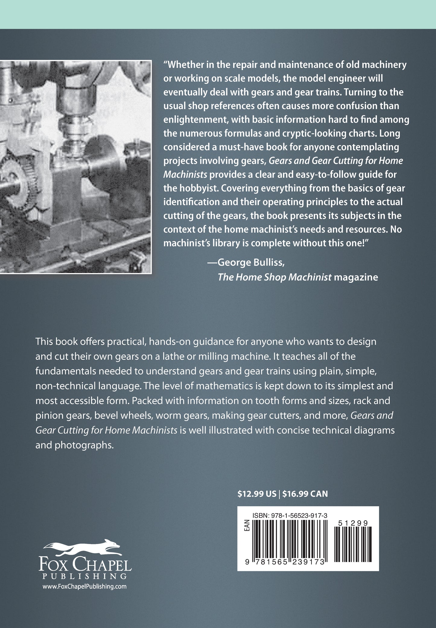 Gears and Gear Cutting for Home Machinists - Fox Chapel Publishing Co.