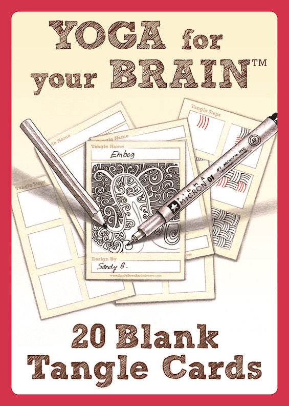 Yoga for Your Brain - 20 Blank Tangle Cards