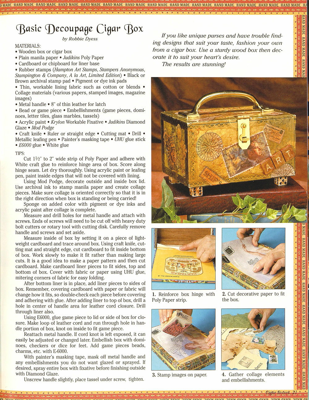 Cigar Box Purses and Projects - Fox Chapel Publishing Co.