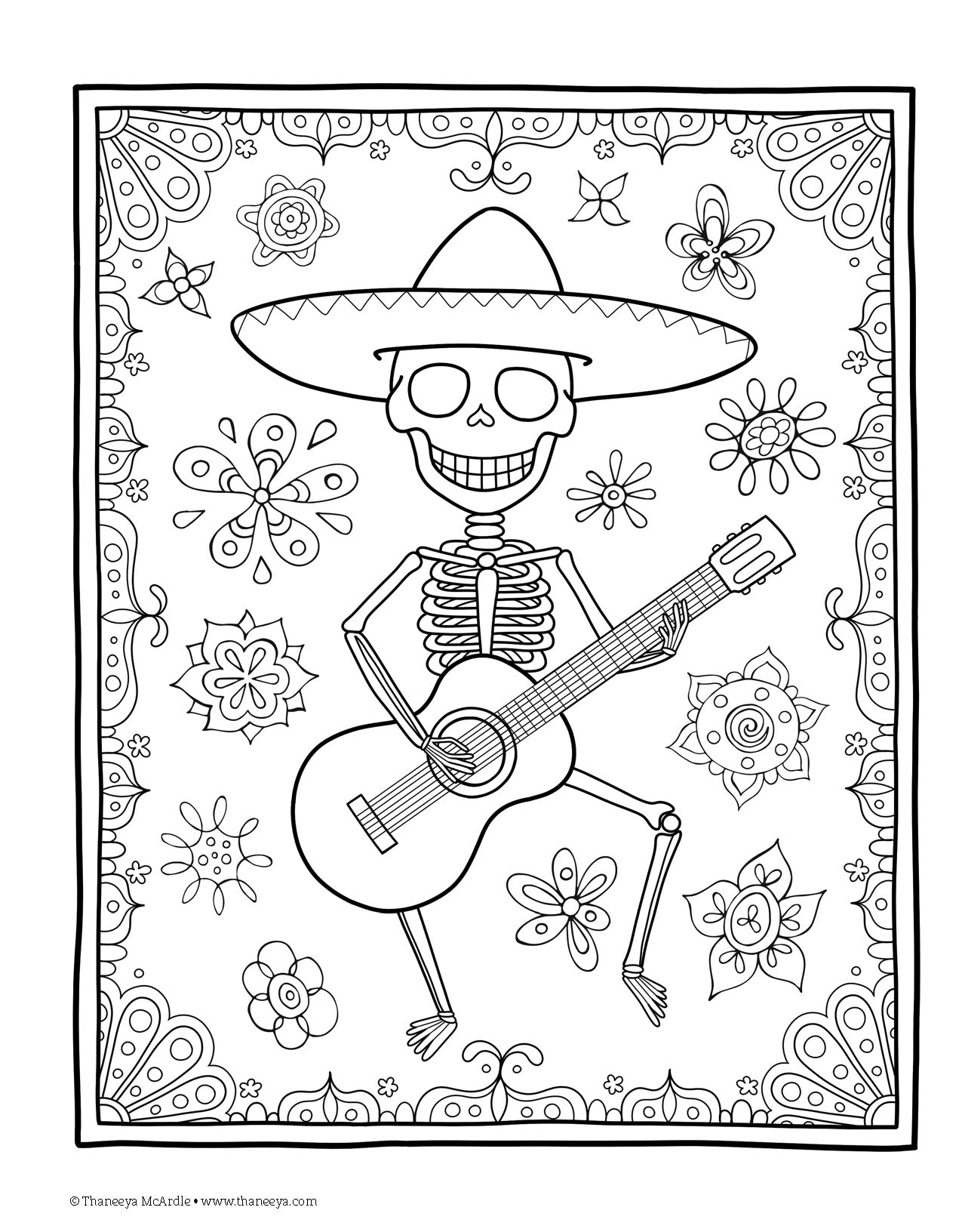 Day of the Dead Coloring Book