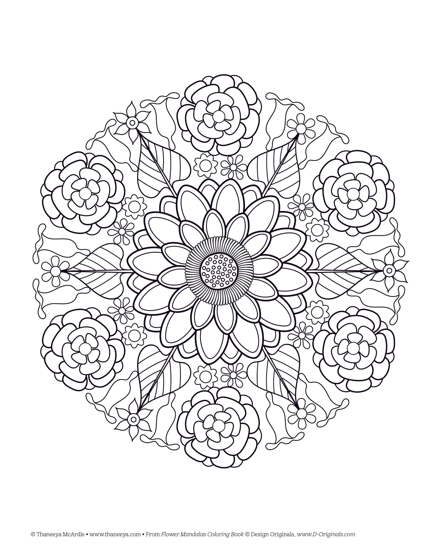 Flower Mandalas Coloring Book