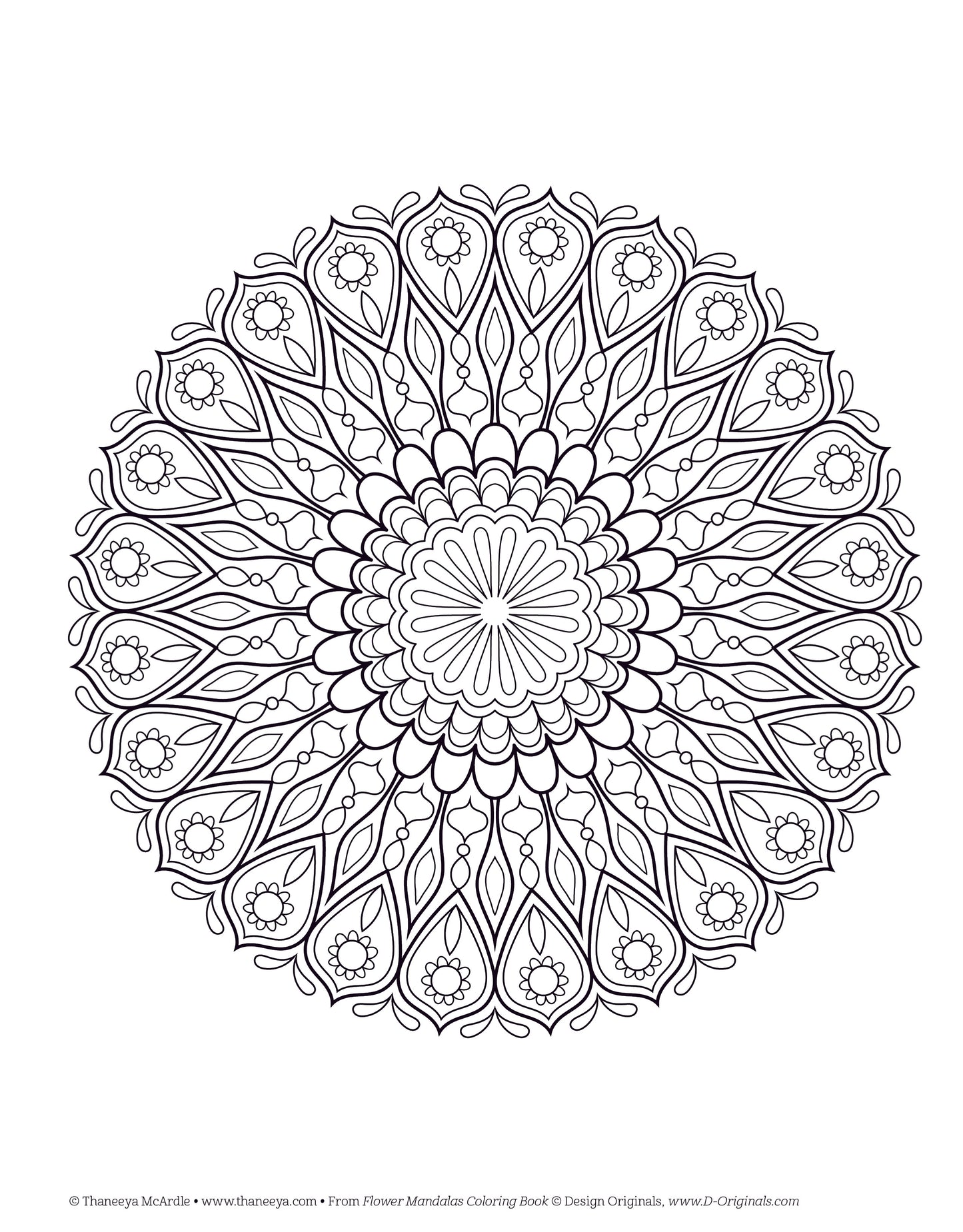 Flower Mandalas Coloring Book