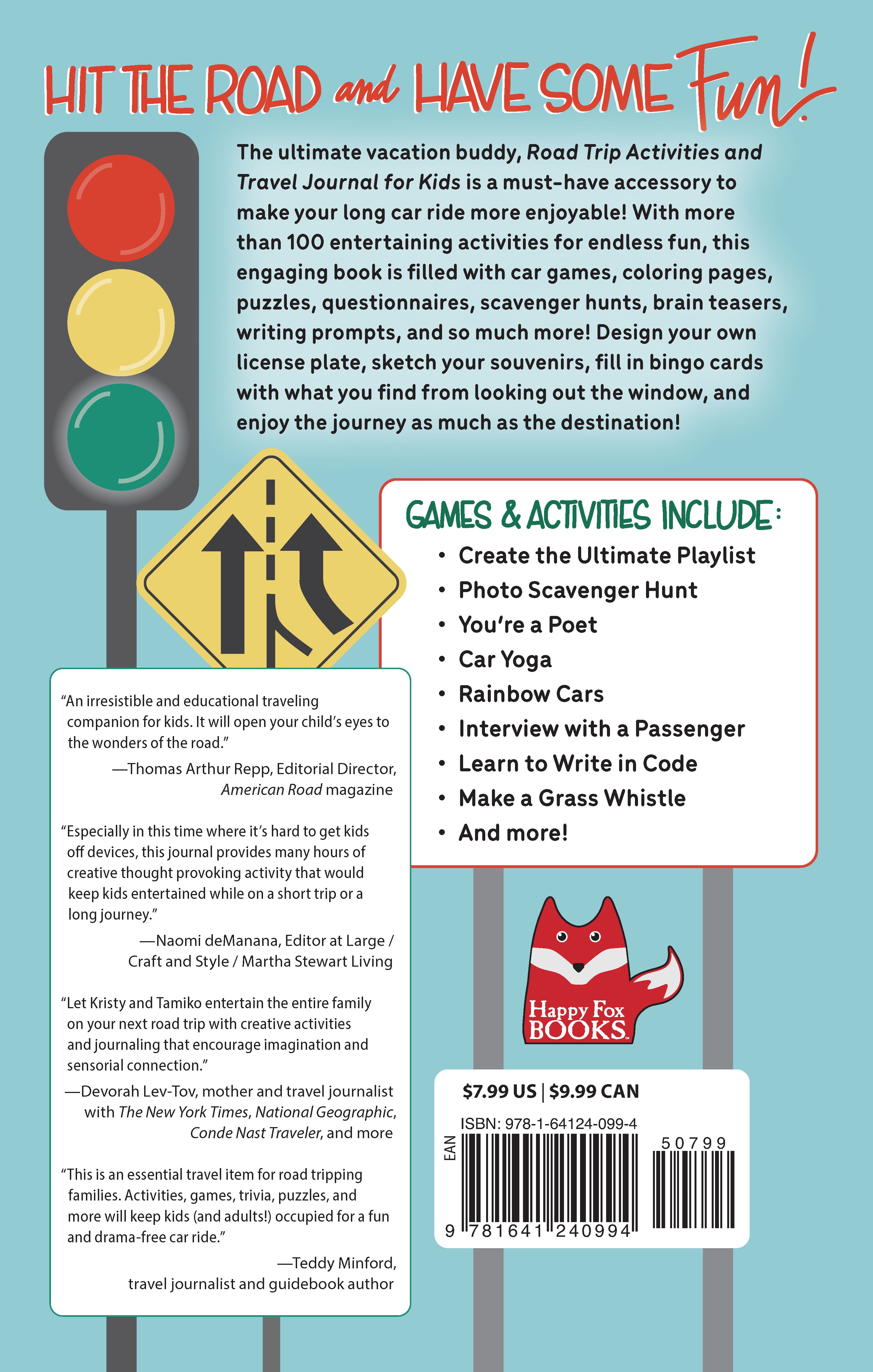Road Trip Activities and Travel Journal for Kids - Fox Chapel Publishing Co.