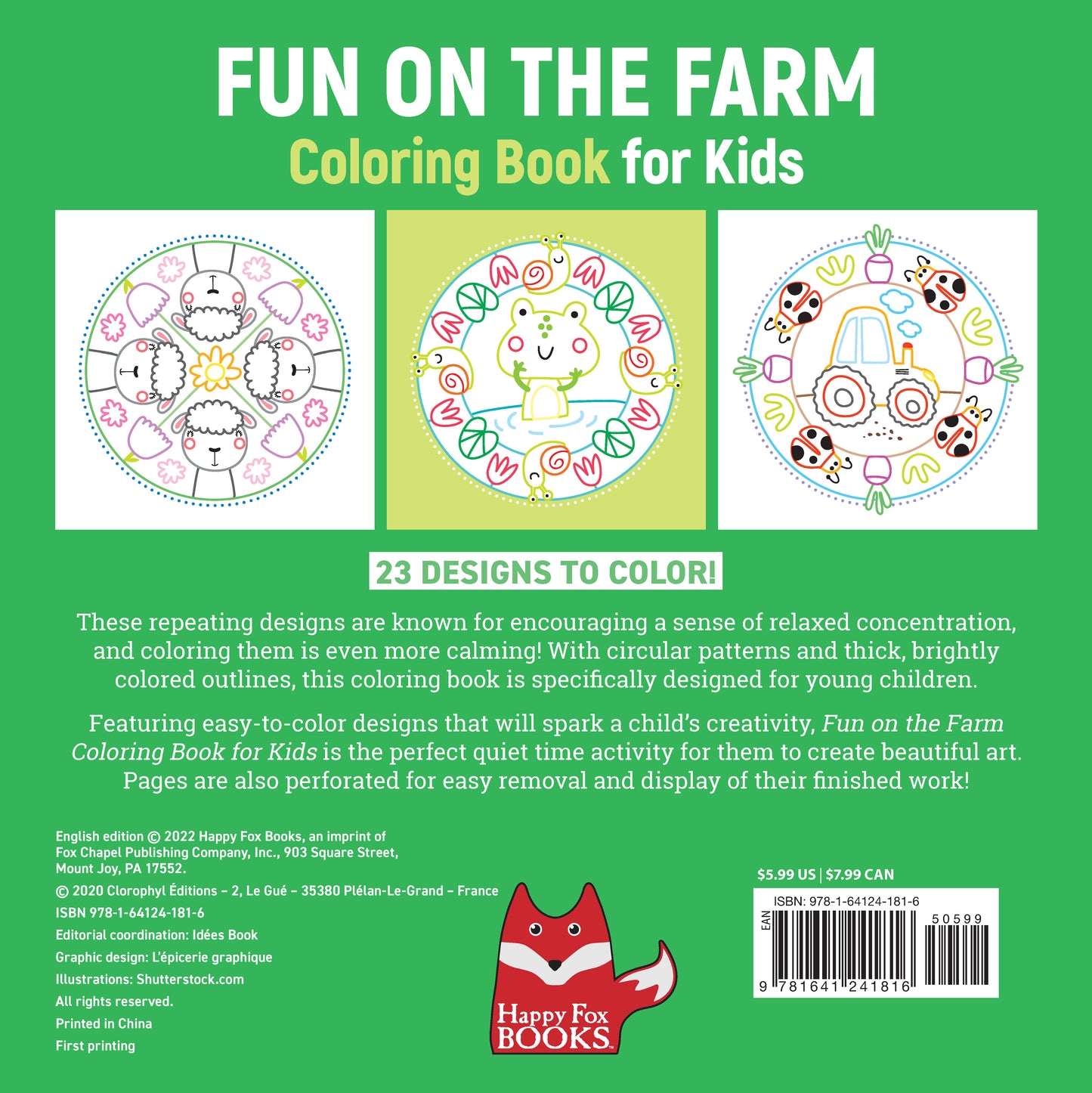 Fun on the Farm Coloring Book for Kids - Fox Chapel Publishing Co.