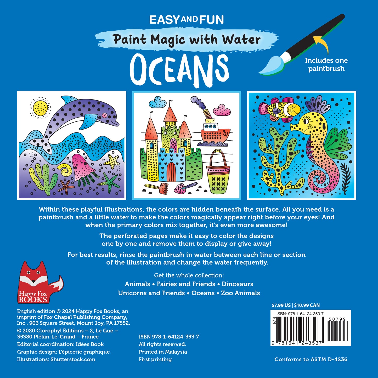 Easy and Fun Paint Magic with Water: Oceans - Fox Chapel Publishing Co.