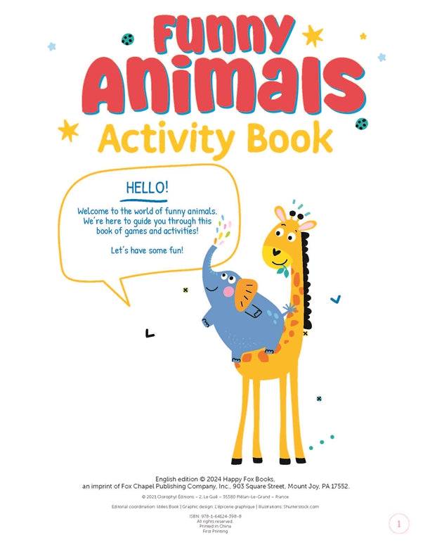 Funny Animals Activity Book