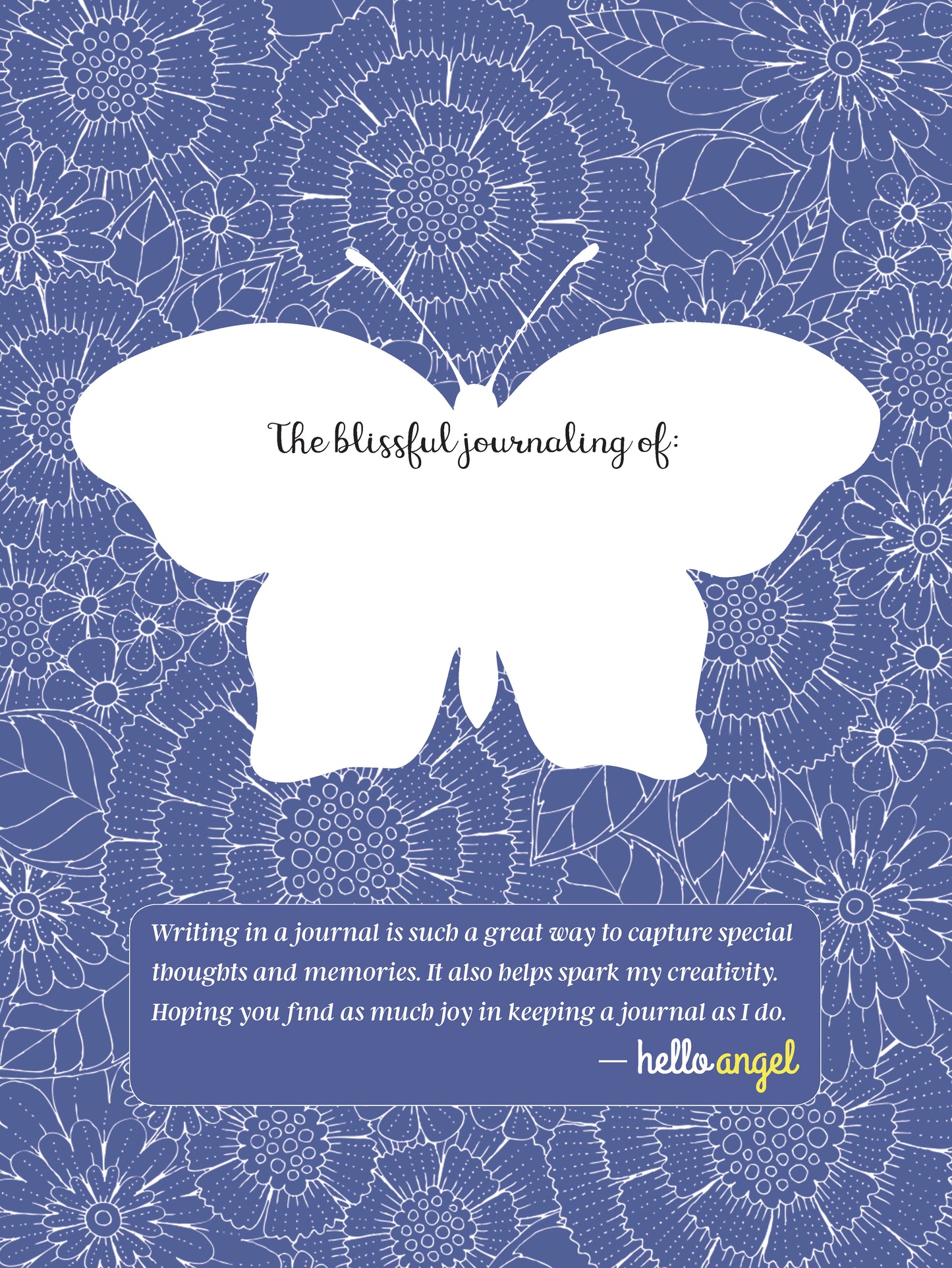 Hello Angel Guided Journal Follow Your Bliss - Fox Chapel Publishing Co.