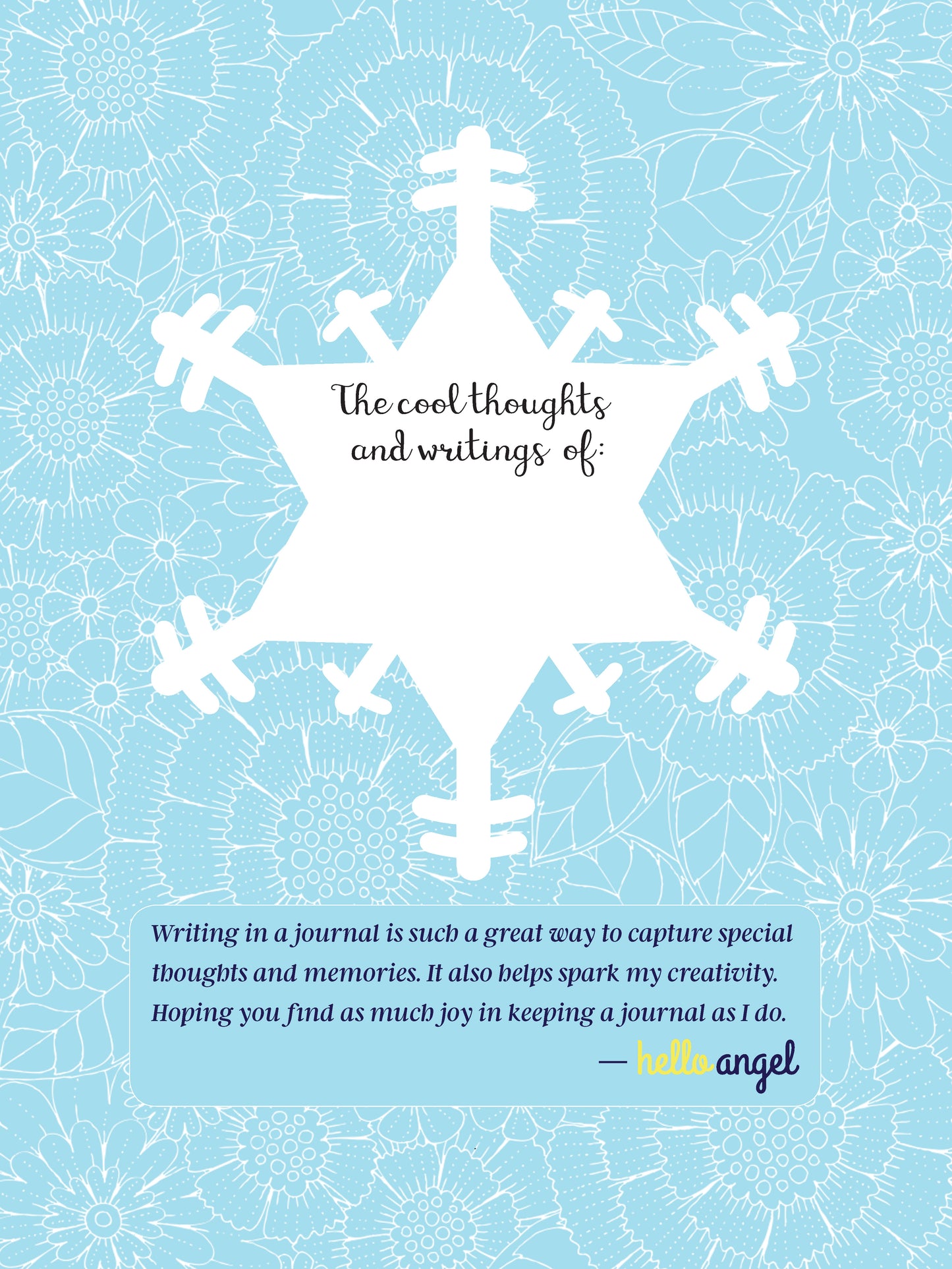 Hello Angel Lined Journal Skates - Fox Chapel Publishing Co.