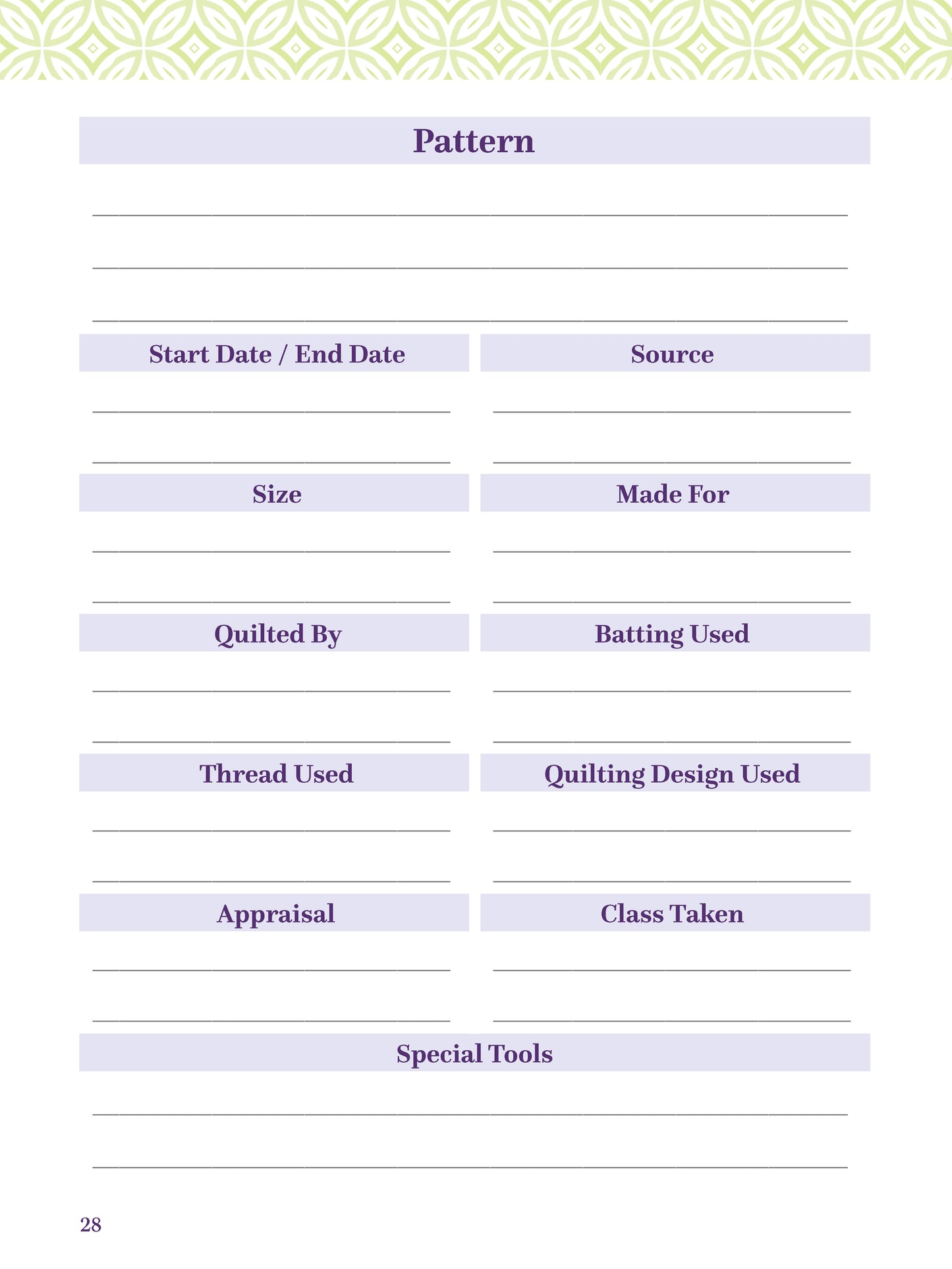 My Quilting Journal - Fox Chapel Publishing Co.