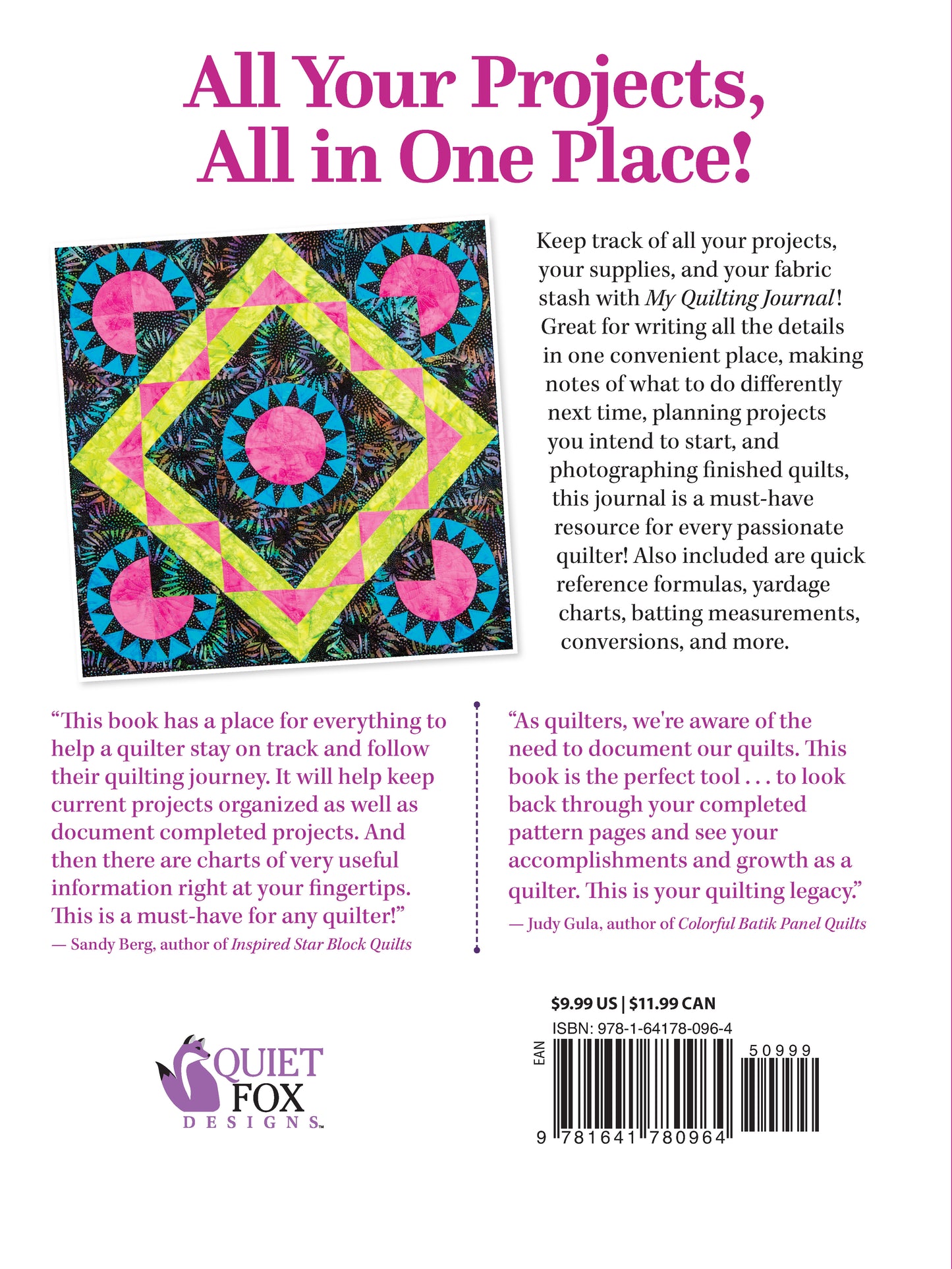 My Quilting Journal - Fox Chapel Publishing Co.
