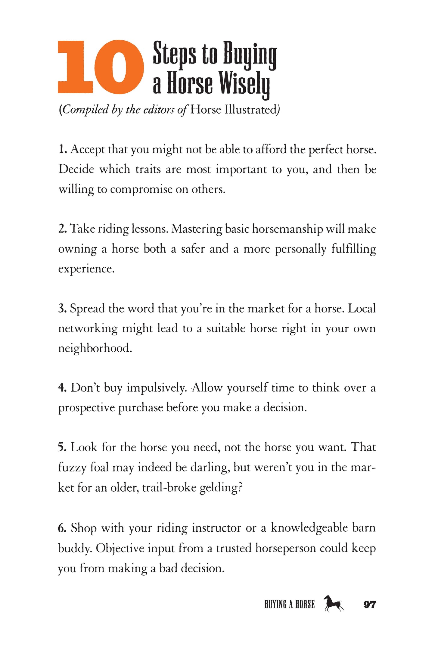 The Horse Book of Lists - Fox Chapel Publishing Co.
