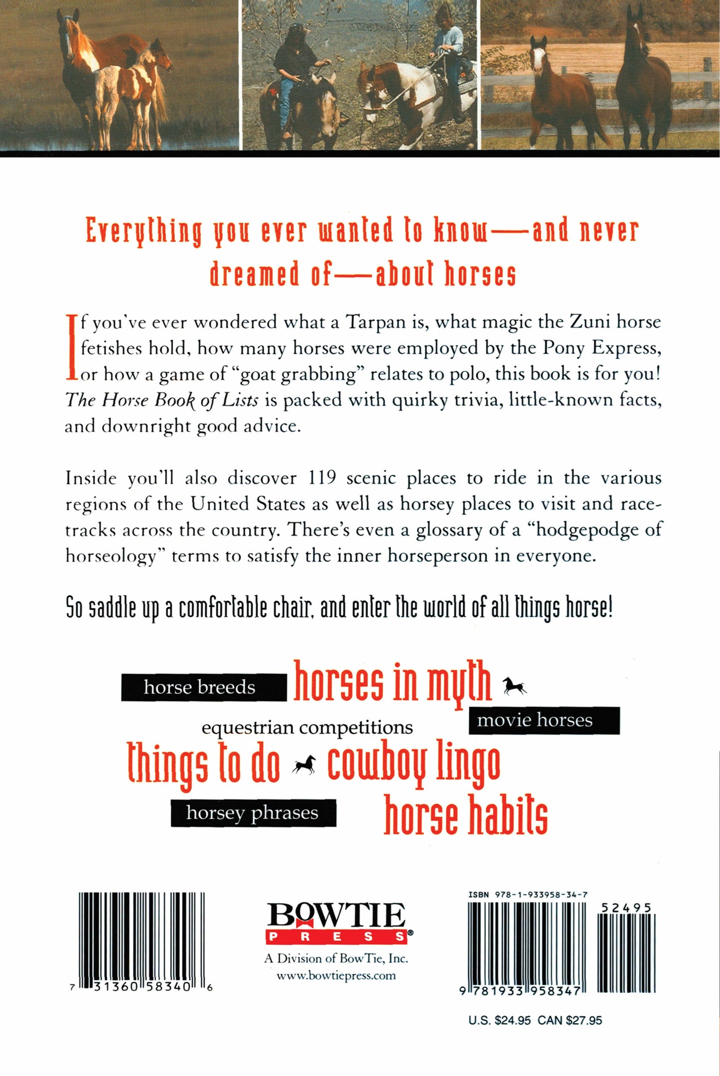 The Horse Book of Lists - Fox Chapel Publishing Co.