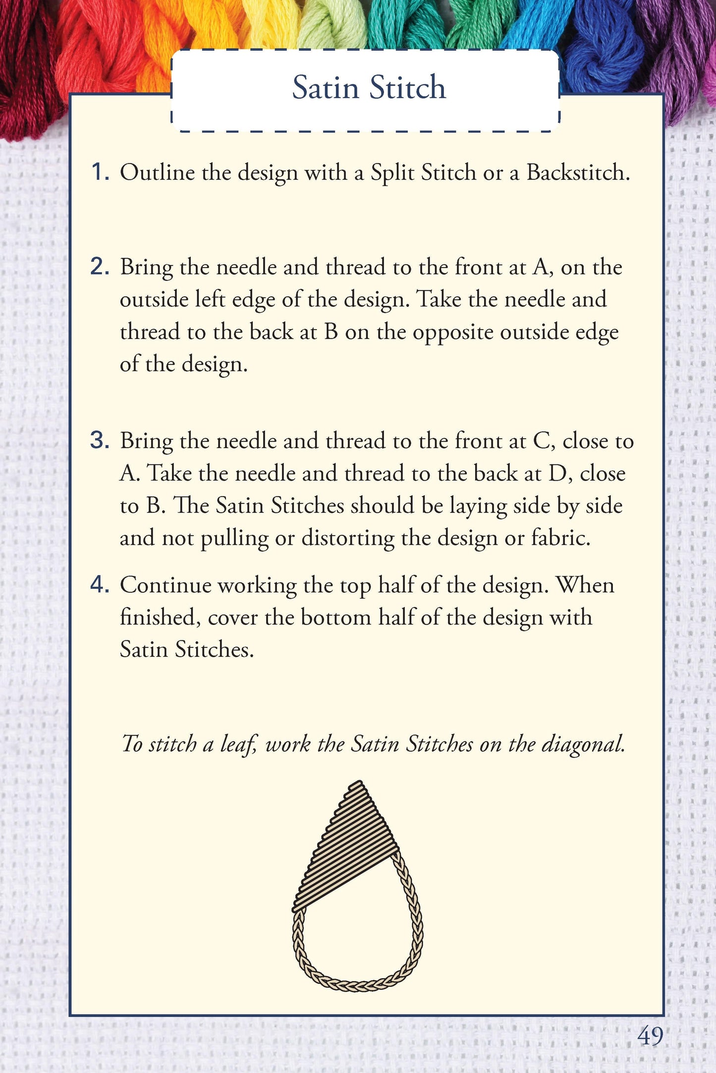 Hand Embroidery Stitches At-A-Glance