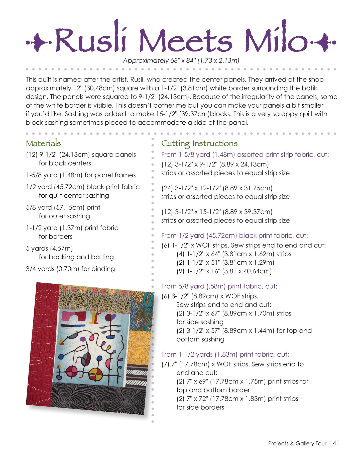 Colorful Batik Panel Quilts - Fox Chapel Publishing Co.