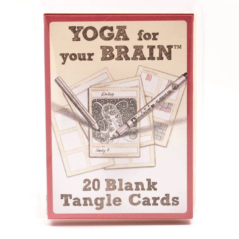 Yoga for Your Brain - 20 Blank Tangle Cards