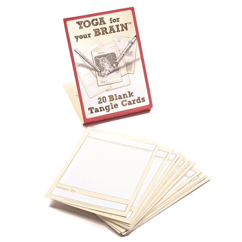 Yoga for Your Brain - 20 Blank Tangle Cards