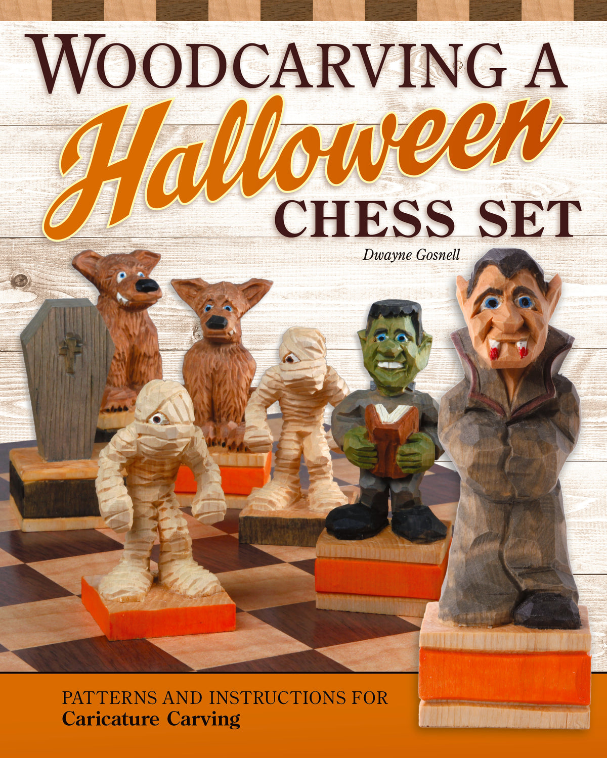 Woodcarving a Halloween Chess Set