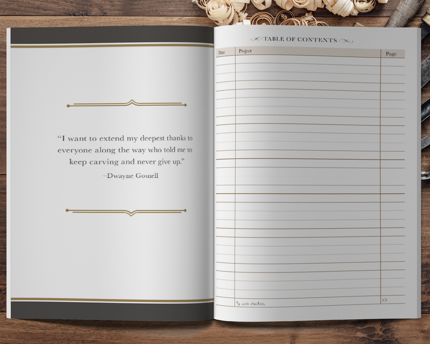 Woodcarver's Shop Journal Customized - Fox Chapel Publishing Co.