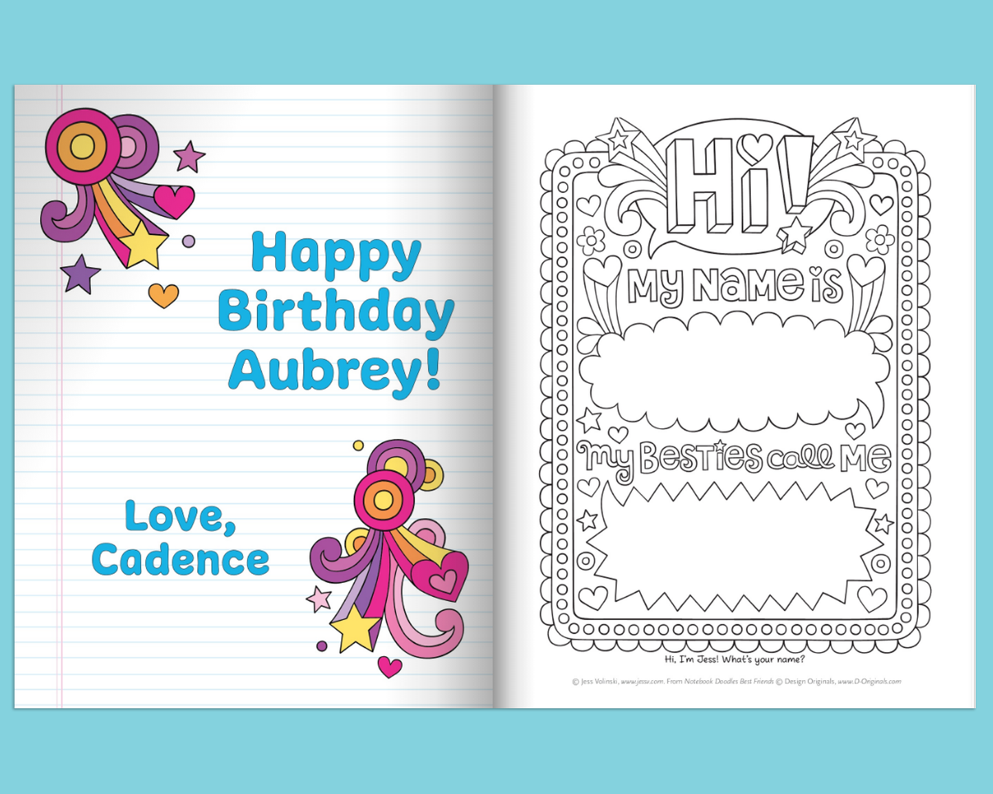 Notebook Doodles Best Friends Customized - Fox Chapel Publishing Co.