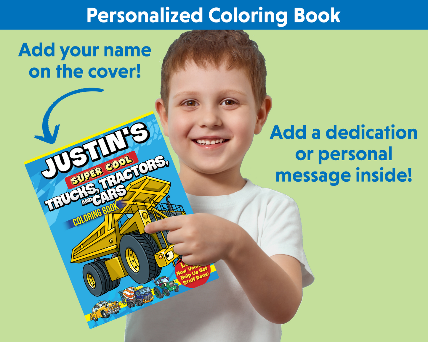 Super Cool Trucks, Tractors. and Cars Coloring Book Customized - Fox Chapel Publishing Co.