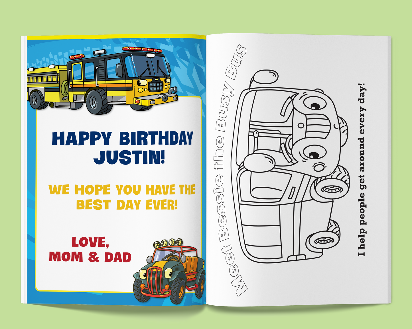 Super Cool Trucks, Tractors. and Cars Coloring Book Customized - Fox Chapel Publishing Co.