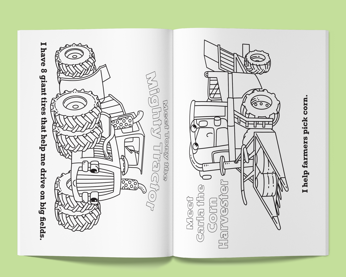 Super Cool Trucks, Tractors. and Cars Coloring Book Customized