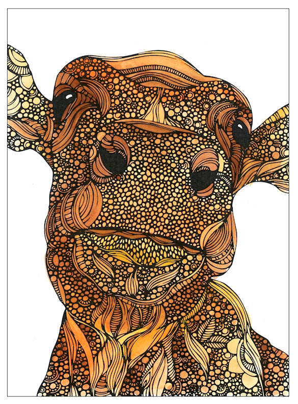 Maggie the Cow, 24x36 Coloring Poster