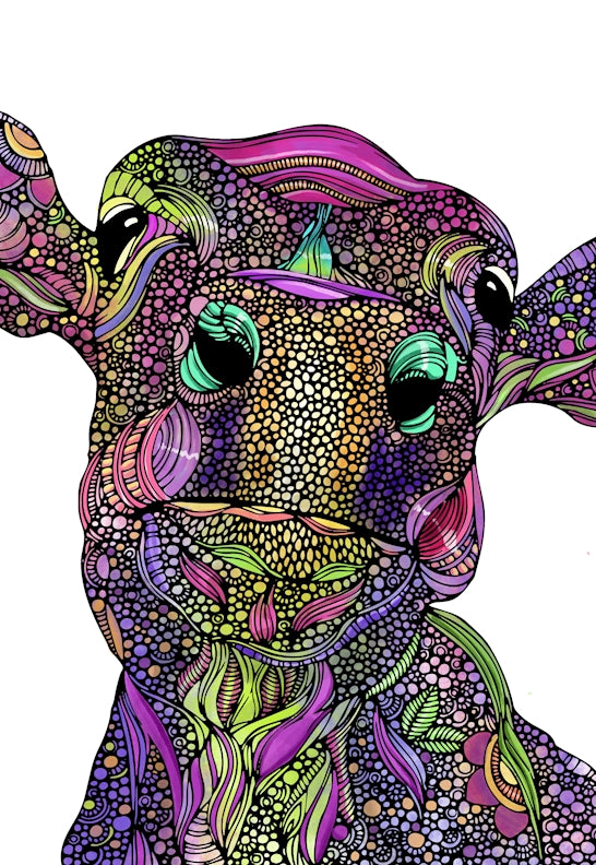 Maggie the Cow, 24x36 Coloring Poster