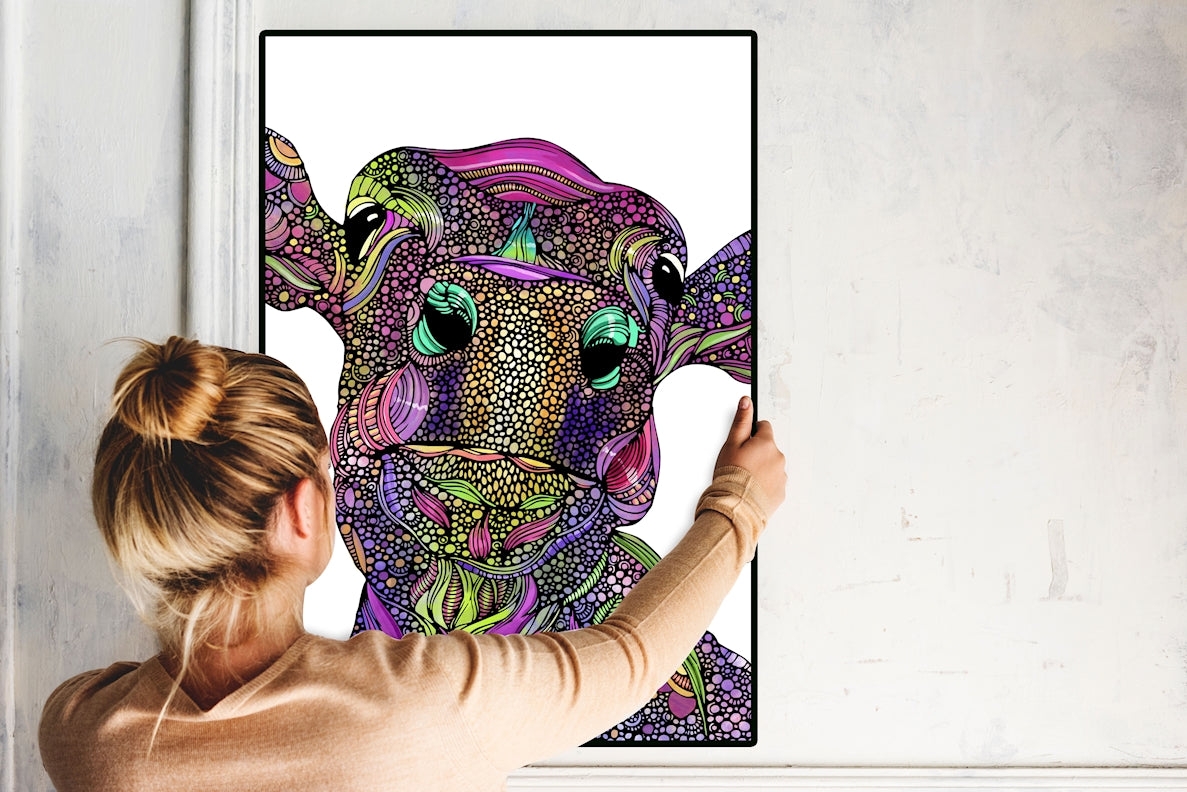 Maggie the Cow, 24x36 Coloring Poster