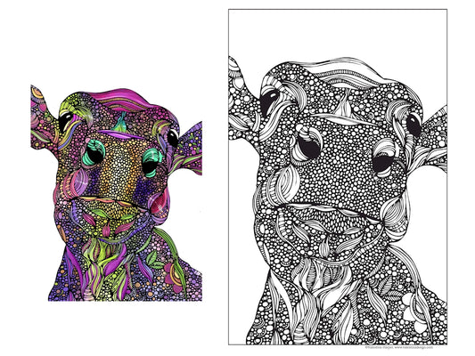 Maggie Cow Coloring Poster (Cow)